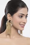 Buy_Bijoux By Priya Chandna_Gold Plated Crystal Waterfall Chain Earrings _at_Aza_Fashions