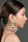 Buy_Bijoux By Priya Chandna_Gold Plated Crystal Chandelier Jhumka Earrings _at_Aza_Fashions