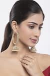 Buy_Bijoux By Priya Chandna_Gold Plated Crystal Embellished Jhumka Hoops _at_Aza_Fashions