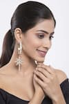 Buy_Bijoux By Priya Chandna_Gold Plated Crystal Star Carved Drop Earrings _at_Aza_Fashions