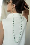 Do Taara_Green Natural Stones Pearl Eyewear Chain _Online_at_Aza_Fashions