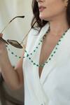 Buy_Do Taara_Green Natural Stones Pearl Eyewear Chain _Online_at_Aza_Fashions