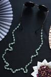 Shop_Do Taara_Green Fluorite Stones Bead Eyewear Chain _at_Aza_Fashions