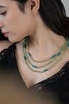 Buy_Do Taara_Green Onyx Multi-layer Necklace _at_Aza_Fashions