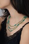 Buy_Do Taara_Green Onyx Multi-layer Necklace _Online_at_Aza_Fashions
