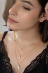 Buy_Do Taara_Gold Plated Clear Kundan Studded Layered Necklace _Online_at_Aza_Fashions