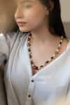 Buy_Do Taara_Multi Color Stone Pearl Embellished Necklace _Online_at_Aza_Fashions