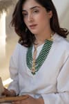 Buy_Do Taara_Green Kundan Studded Layered Necklace _at_Aza_Fashions