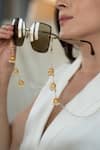 Do Taara_Gold Plated Pearl Studded Eyewear Sling _Online_at_Aza_Fashions