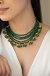 Do Taara_Green Onyx Stone Embellished Necklace _Online_at_Aza_Fashions