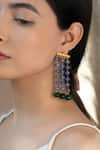 Buy_Do Taara_Purple Natural Stone Studded Earrings _at_Aza_Fashions