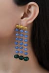 Do Taara_Purple Natural Stone Studded Earrings _Online_at_Aza_Fashions