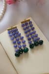 Buy_Do Taara_Purple Natural Stone Studded Earrings _Online_at_Aza_Fashions