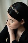 Buy_Do Taara_Multi Color Onyx Embellished Headband _Online_at_Aza_Fashions