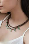 Do Taara_Multi Color Tourmaline Stone Embellished Necklace _Online_at_Aza_Fashions