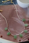 Shop_Do Taara_Green Flourite Stone Pearl Embellished Necklace _Online_at_Aza_Fashions