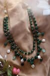 Buy_Do Taara_Green Baroque Pearl Embellished Layered Necklace _Online_at_Aza_Fashions