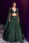 Buy_Angad Singh_Green Organza Embroidery Dori Sweetheart Neck Bridal Lehenga Set _at_Aza_Fashions