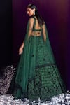 Shop_Angad Singh_Green Organza Embroidery Dori Sweetheart Neck Bridal Lehenga Set _at_Aza_Fashions