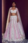 Buy_Angad Singh_Blue Net Embroidery Sequin Sweetheart Neck Scallop Bridal Lehenga Set _at_Aza_Fashions