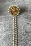 Studio6 Jewels_Pink Pearls, Stones Kundan Studded Hand Harness- Single Pc _Online_at_Aza_Fashions