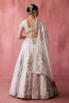 Shop_Suhino_White Organza Lining Cotton Shantoon Embroidery Patchwork Bahar Lehenga Set _at_Aza_Fashions