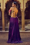 Shop_PUNIT BALANA_Purple Satin Silk Embroidery Resham Cutwork Bodice Gown _at_Aza_Fashions