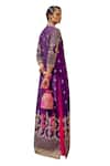 Shop_PUNIT BALANA_Pink Jacket Raw Silk Embroidery Marodi Anarkali Scoop Rani Sa Neckline With _Online_at_Aza_Fashions