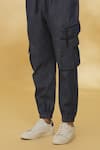 Shop_Theorem_Blue 100% Cotton Plain Jogger Pant  _Online_at_Aza_Fashions