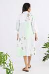 Shop_Studio Moda India_White 100% Linen Printed Cactus Dress _at_Aza_Fashions