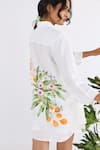 Buy_Studio Moda India_White 100% Linen Printed Floral Collar Shirt _Online_at_Aza_Fashions