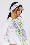 Buy_Studio Moda India_White 100% Linen Printed Floral Collar Pleated Yoke Shirt _Online_at_Aza_Fashions