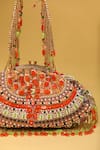 Shop_MODARTA_Multi Color Kundan And Stone Embroidered Tasseled Bag _Online_at_Aza_Fashions