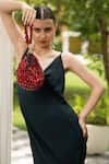 MODARTA_Red Sequin Embroidered Tasseled Potli Bag _Online_at_Aza_Fashions