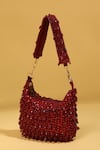 Buy_MODARTA_Red Sequin Embroidered Tasseled Potli Bag 