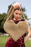 Buy_MODARTA_Gold Pearl Heart Shaped Bag _Online_at_Aza_Fashions