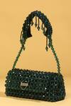 Buy_MODARTA_Green Crystal Beads Embellished Bag _Online_at_Aza_Fashions