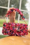 Buy_MODARTA_Red Crystal Rainbow Delight Embellished Bag _Online_at_Aza_Fashions