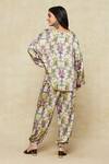Shop_Anamika Khanna_Multi Color Cotton Button-down Neck Printed Top And Joggers Co-ord Set_at_Aza_Fashions