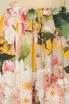 Buy_Anushree Reddy_Yellow Printed Floral Notched Kurta And Pant Co-ord Set _Online_at_Aza_Fashions