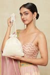 Buy_Lovetobag_Ivory Rose Pearl Embroidered Potli Bag _at_Aza_Fashions