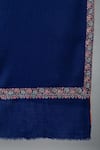 Buy_Pashme Ladakh_Blue Embroidered Floral Jaal Border Pashmina Shawl _Online_at_Aza_Fashions