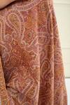 Pashme Ladakh_Beige Embroidered Floral Heart Pashmina Shawl _at_Aza_Fashions