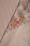 Buy_Pashme Ladakh_Beige Embroidered Dahlia Thread Dourdar Pashmina Shawl _Online_at_Aza_Fashions