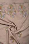 Shop_Pashme Ladakh_Beige Embroidered Daisy Pashmina Shawl _Online_at_Aza_Fashions