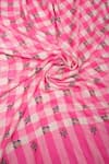 Buy_Pashme Ladakh_Pink Embroidered Butti Checkered Pashmina Shawl 