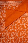 Buy_Pashme Ladakh_Orange Embroidered Jaali Pashmina Stole _Online_at_Aza_Fashions