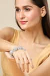 Buy_Nazaakat By Samara Singh_Silver Plated Imitation Diamonds Lab Embellished Bracelet 