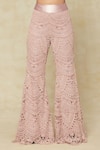 Shop_Ridhima Bhasin_Pink Embroidered Scoop U Neck Kurta And Bell Bottom Pant Set 