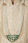 Buy_Queens Jewels_Green Kundan Stone Studded Mala _at_Aza_Fashions